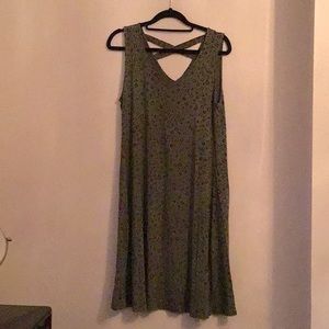 Style&Co Green Leopard Dress